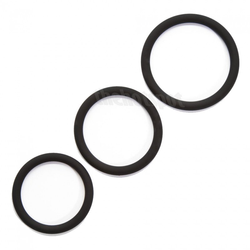 3 X Pack Rubber Cock Rings